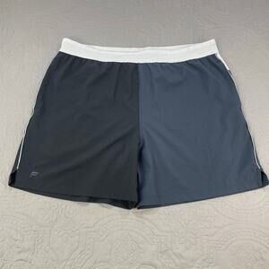 Fabletics Shorts Mens X Large Fundamental Lined Two Tone Color block Black Grey